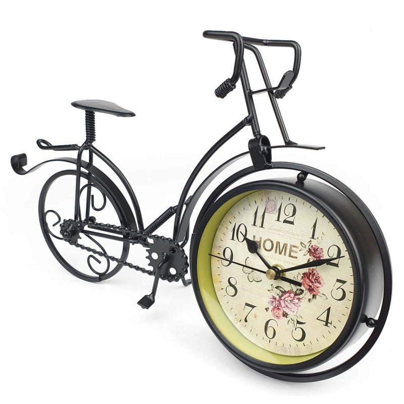 Art Metal Home Decor Bike Table Clock - Available in 2 Colors