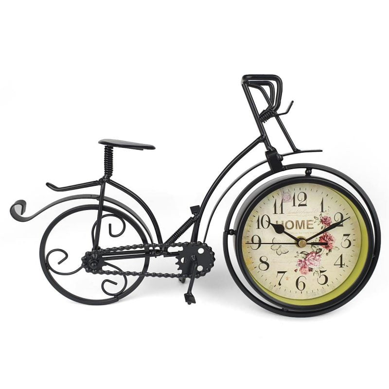 Art Metal Home Decor Bike Table Clock - Available in 2 Colors