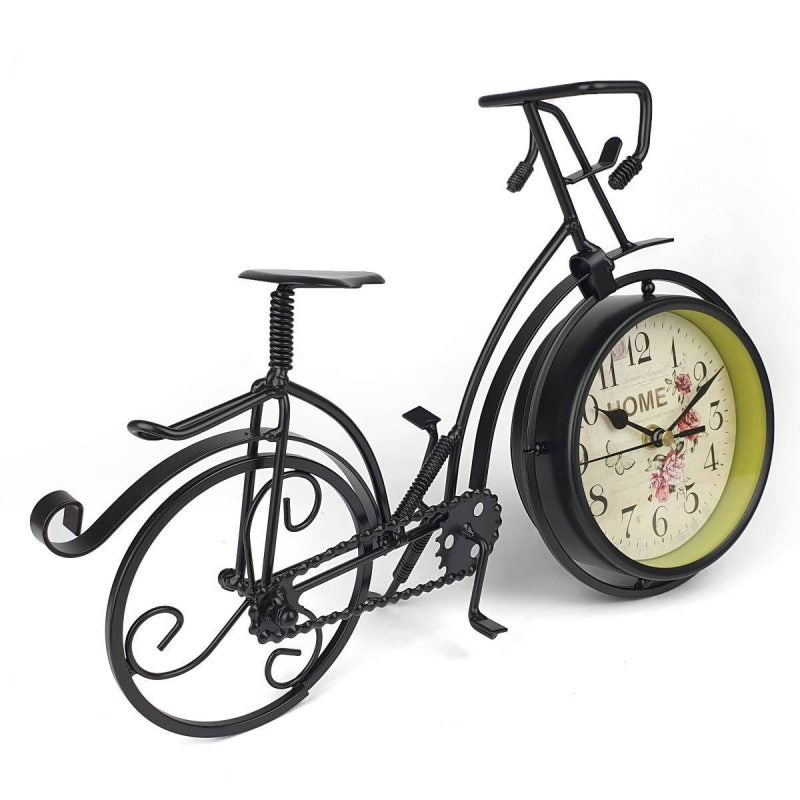 Art Metal Home Decor Bike Table Clock - Available in 2 Colors