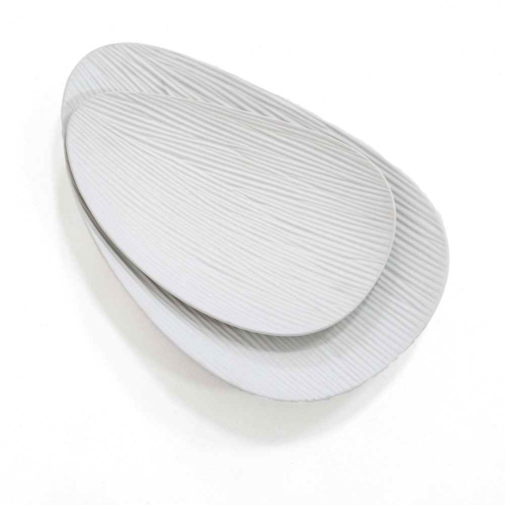 Artful Contrast Asahi Platter - White (Available in 2 Sizes)