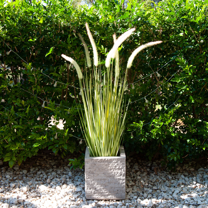 Artificial Dogtail Grass Plastic Pot - 92cms