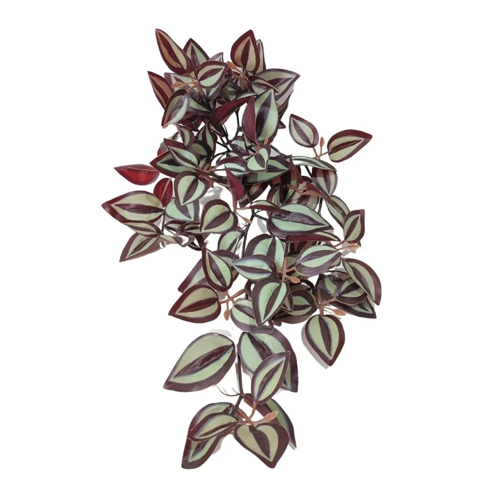 Artificial Hanging Burgundy Tradescantia Zebrina 42cms - Red