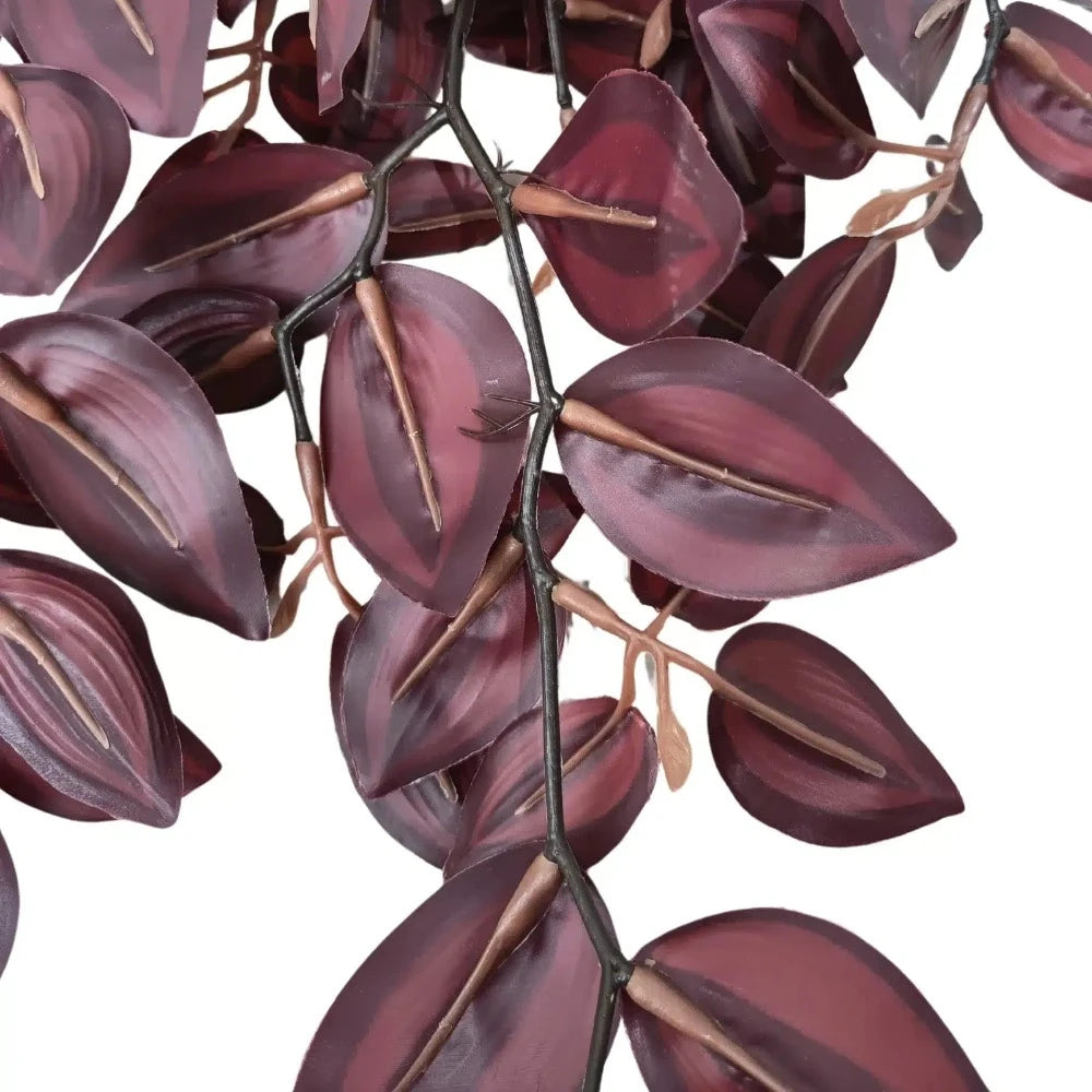 Artificial Hanging Burgundy Tradescantia Zebrina 42cms - Red