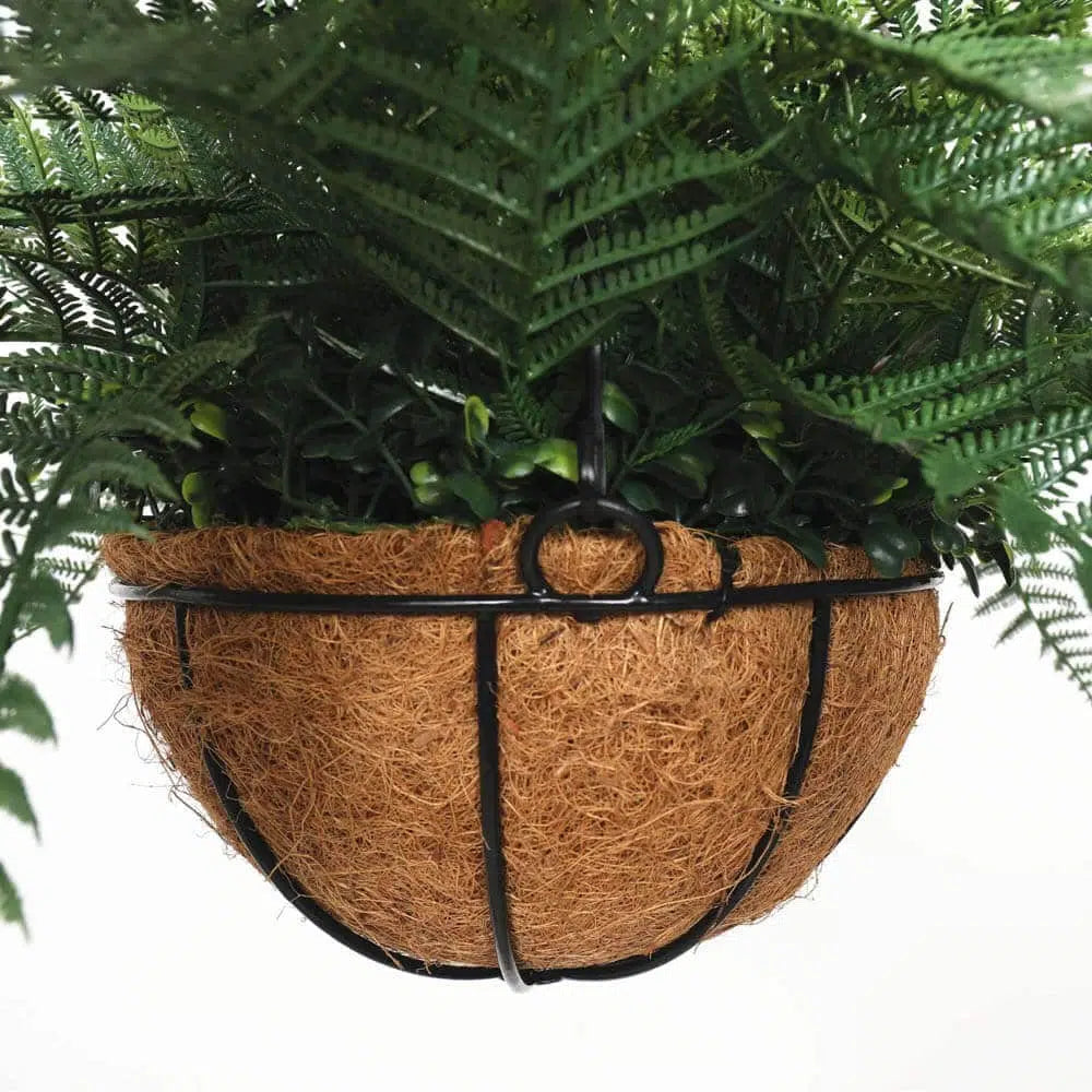 Artificial Hanging Fresh Green Basket 55cms