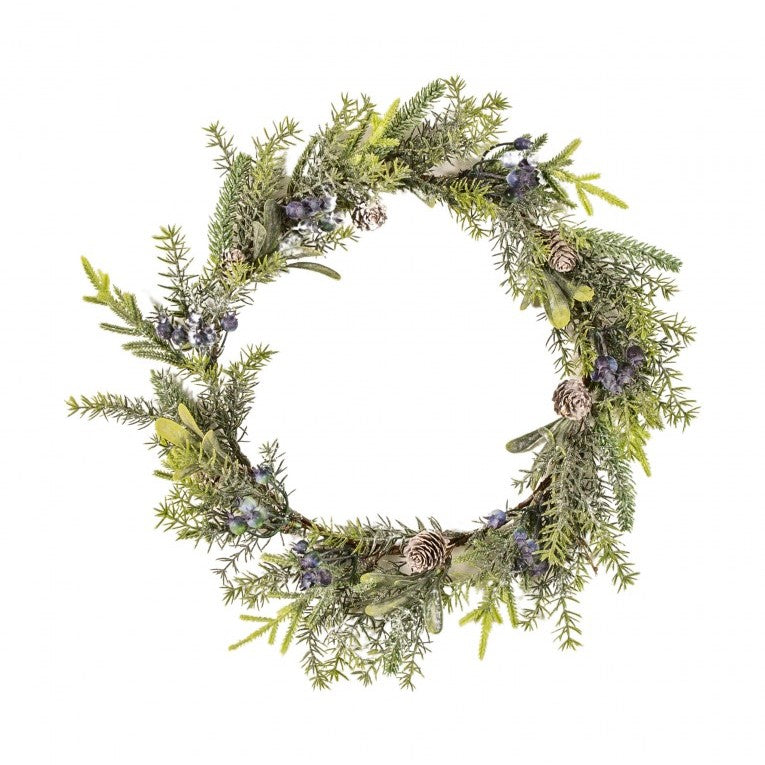 Artificial Radiant Sloe Berry and Pine Wreath