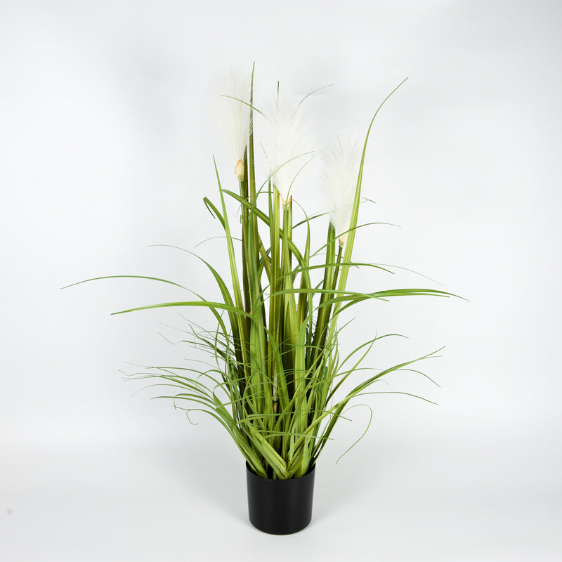 Artificial Reed Grass Plastic Pot - 82cms