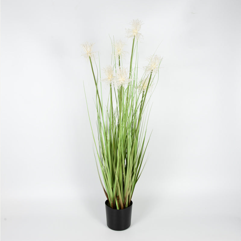 Artificial Sea Urchin Grass Plastic Pot - 92cms