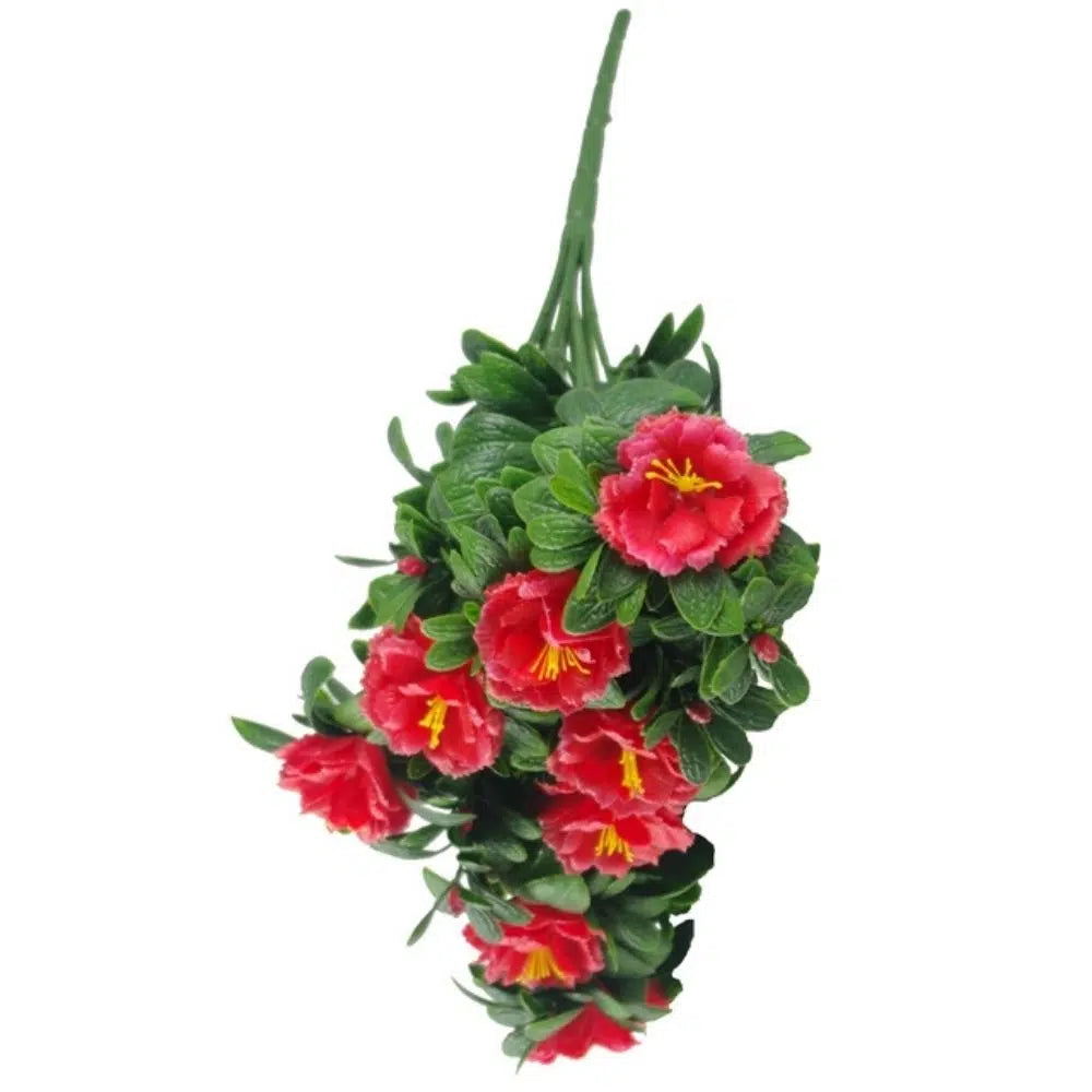 Artificial UV Resistant Red Rose Bunch 45cms