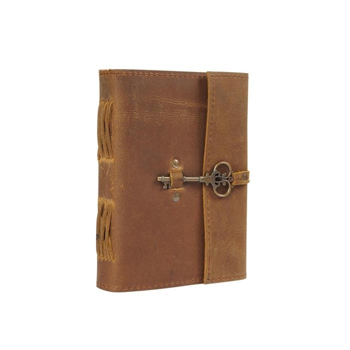 Artisan Crafted Leather Journal with Key Closure