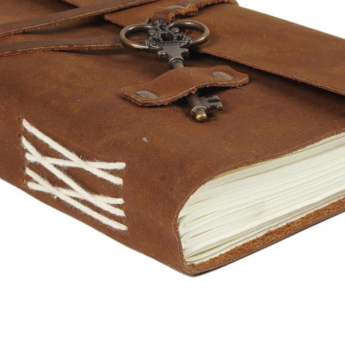 Artisan Crafted Leather Journal with Key Closure