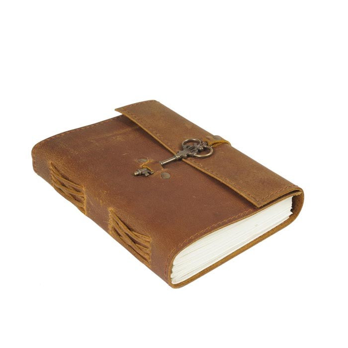 Artisan Crafted Leather Journal with Key Closure