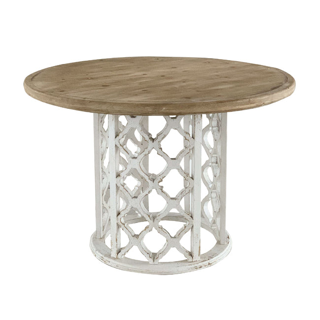 Artisan Cut-Out Pedestal Dining Table - 120cms