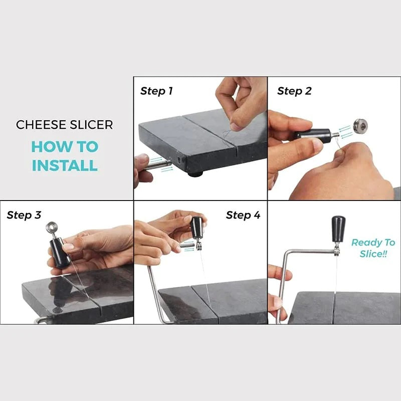 Artisan Handmade Marble Cheese Slicer (Available in 4 Colors)