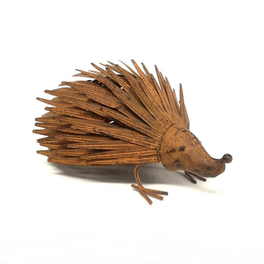 Artisan Rusty Echidna Metal Garden Decor