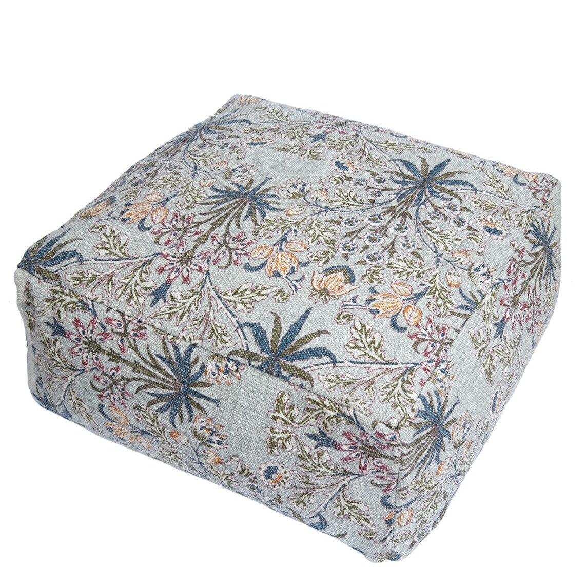 Artistic Floral Pattern Ottoman Cover