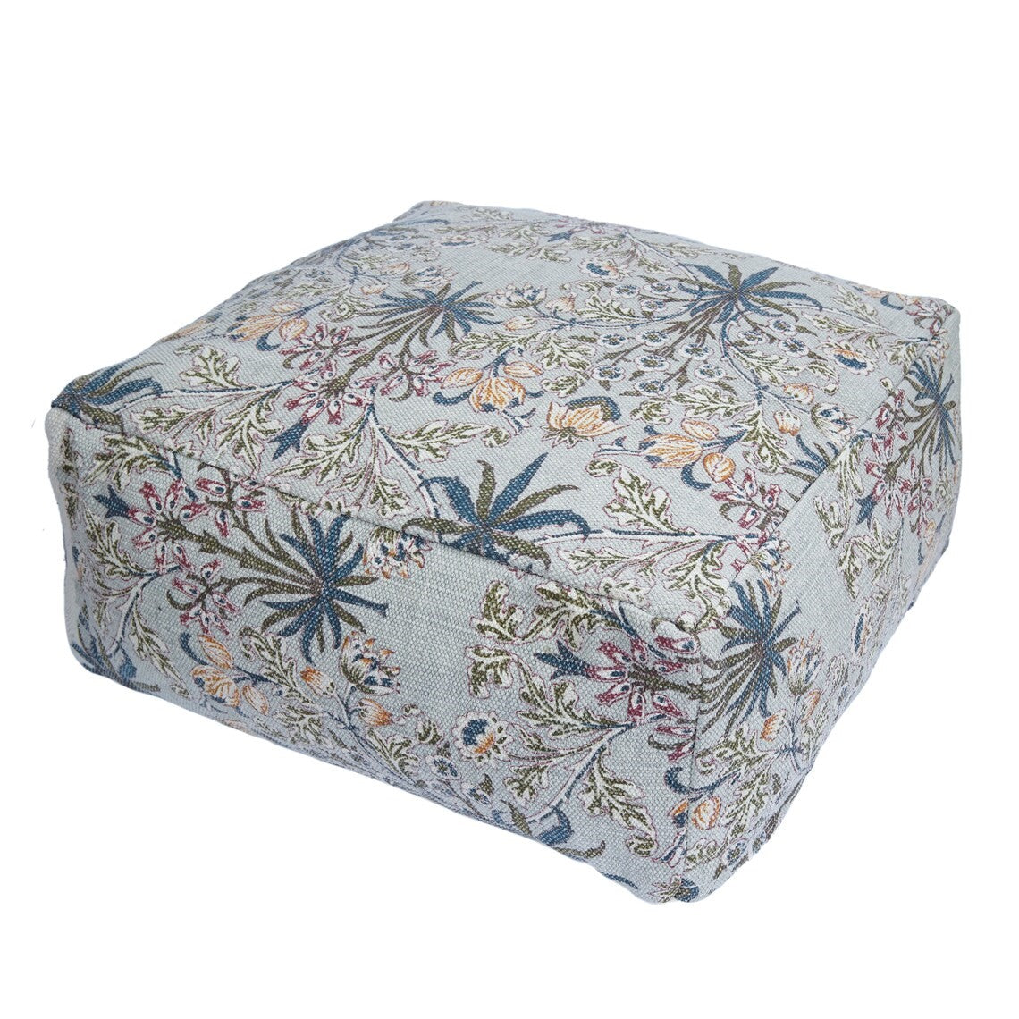 Artistic Floral Pattern Ottoman Cover