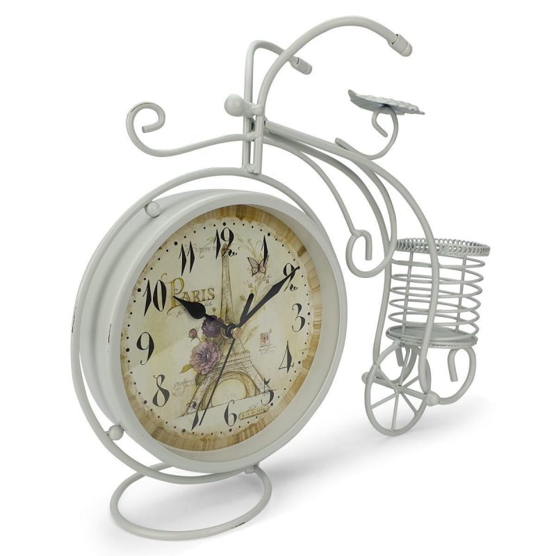 Artistic Metal Decor Bike Table Clock - Available in 2 Colors