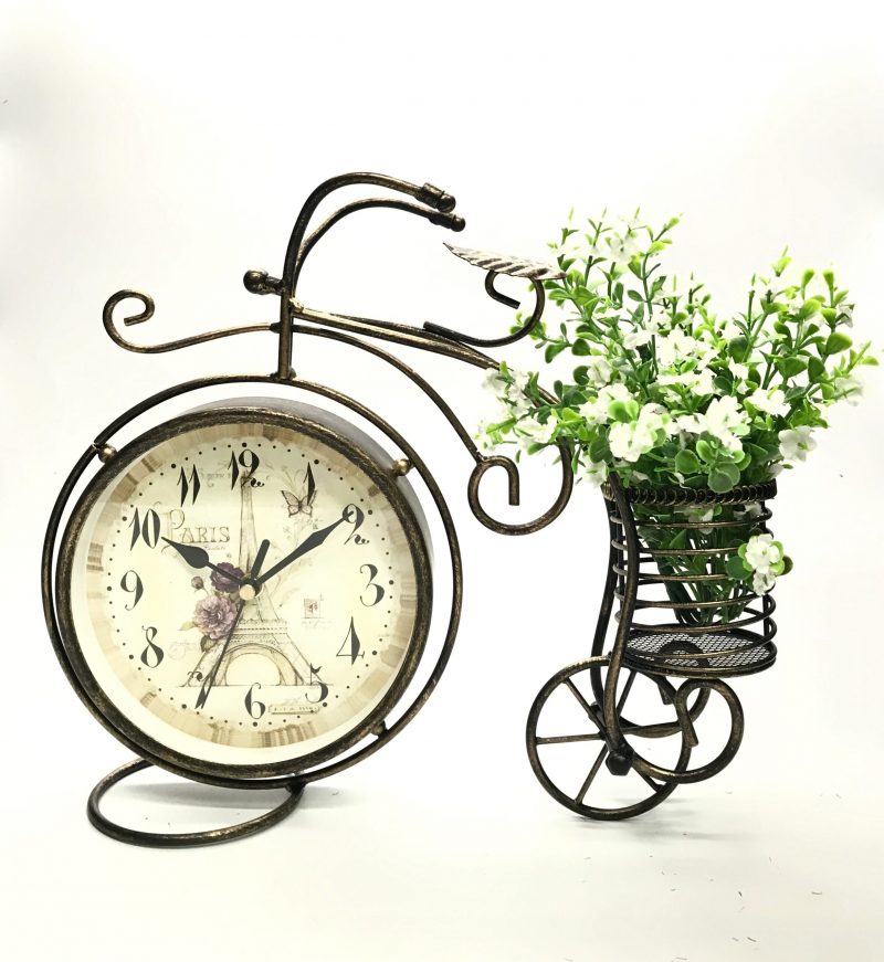 Artistic Metal Decor Bike Table Clock - Available in 2 Colors