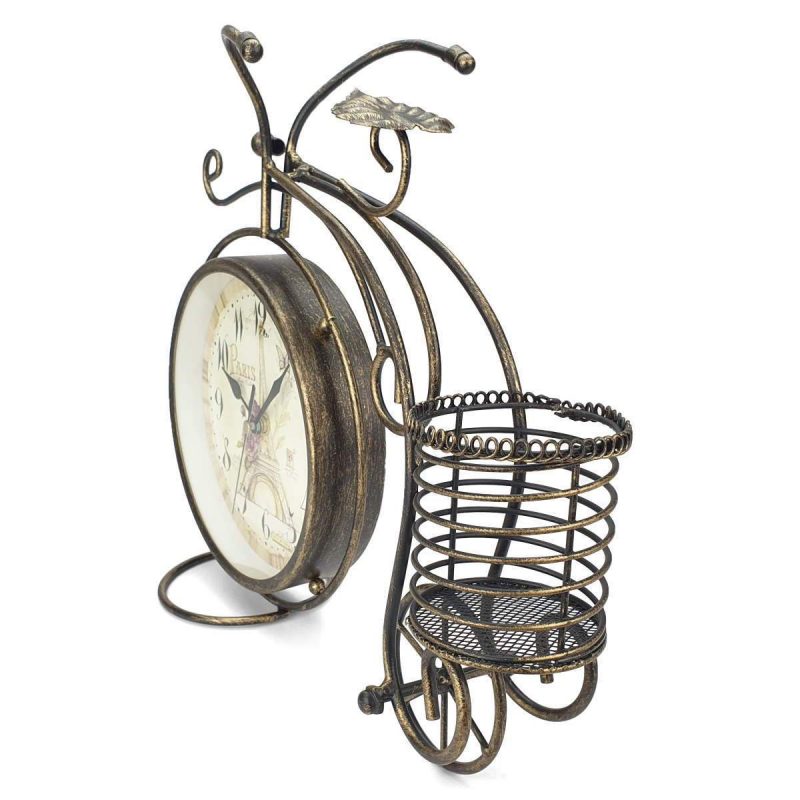 Artistic Metal Decor Bike Table Clock - Available in 2 Colors