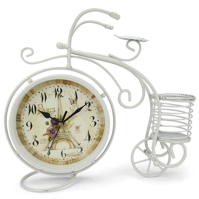 Artistic Metal Decor Bike Table Clock - Available in 2 Colors