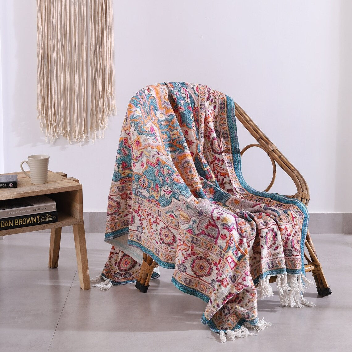 Artistic Rustic Look Designer Cotton Throw