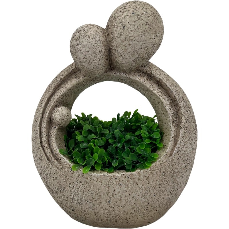 Arty Family Planter with Hole Plug - 26.5cms