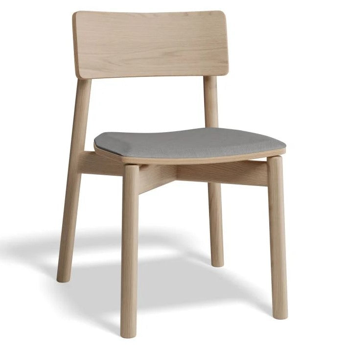 Ash Wood Serenity Fabric Seated Dining Chair (Available in 2 Colors)