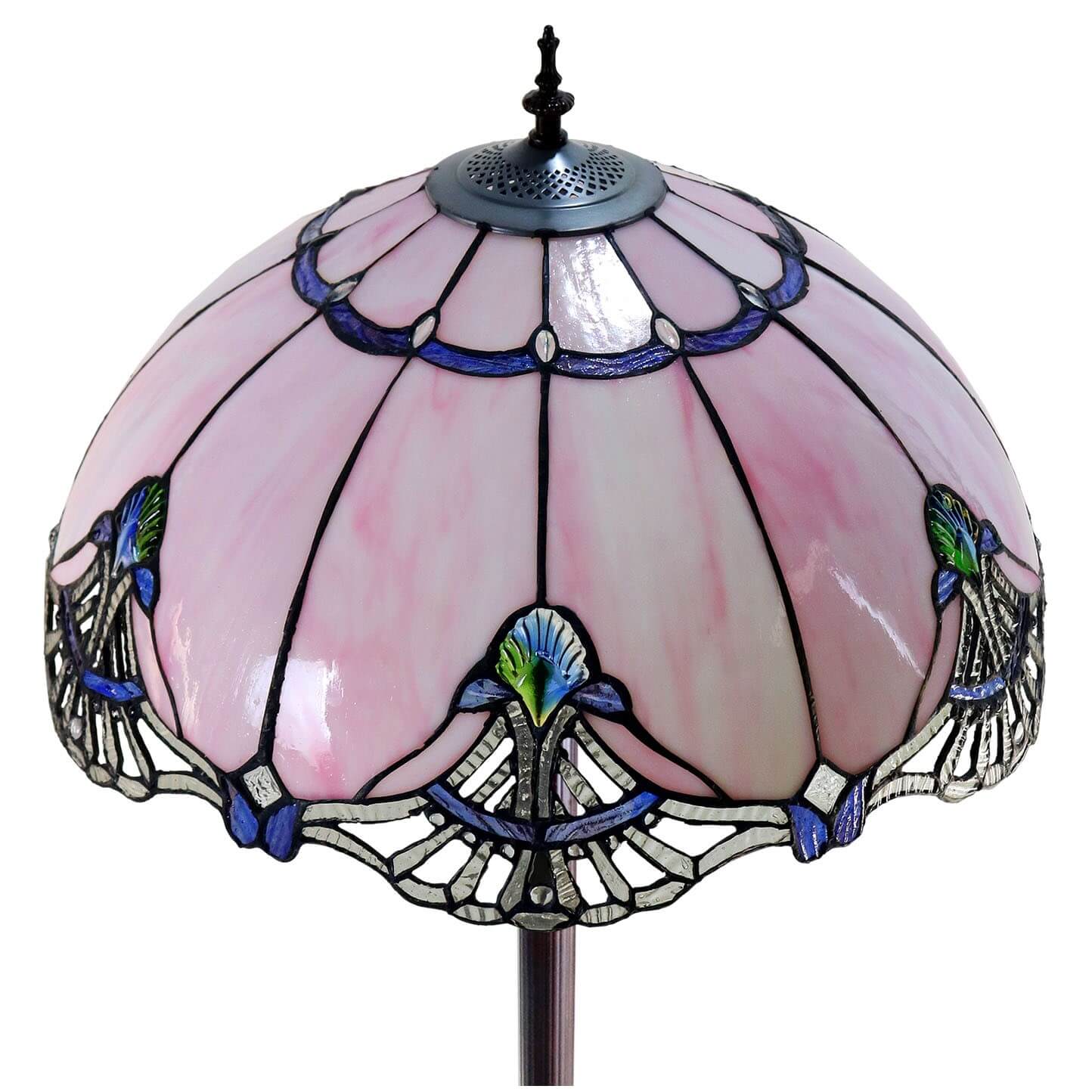 Aurora Pink Tiffany Stained Glass Floor Lamp