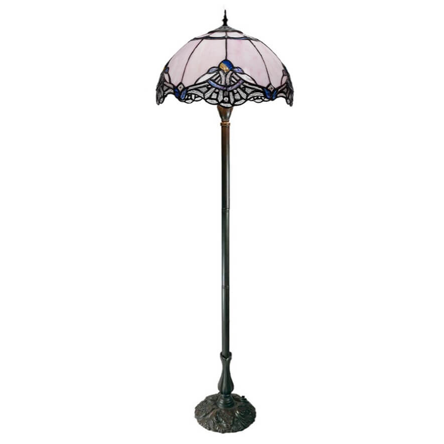 Aurora Pink Tiffany Stained Glass Floor Lamp