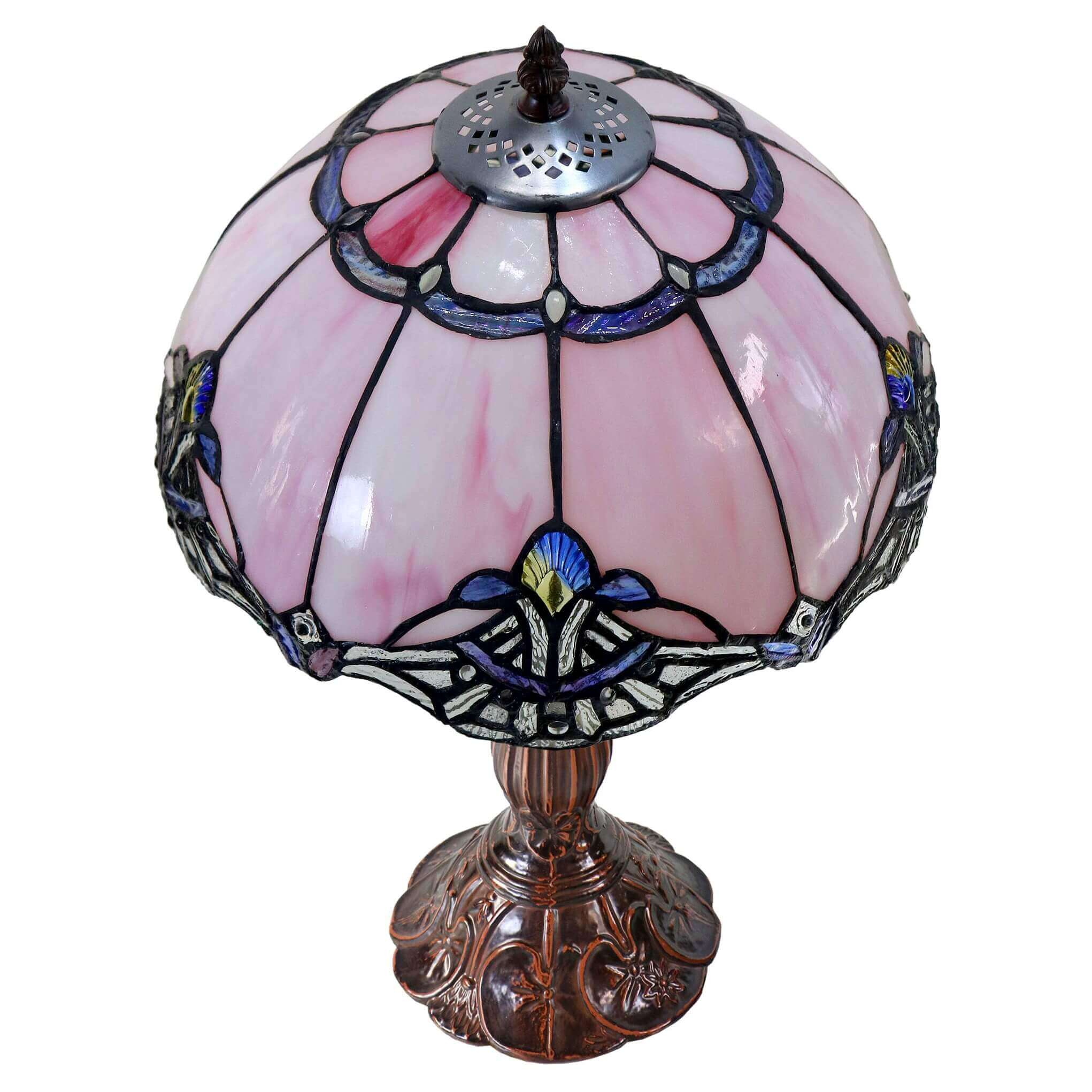 Aurora Pink Tiffany Stained Glass Table Lamp