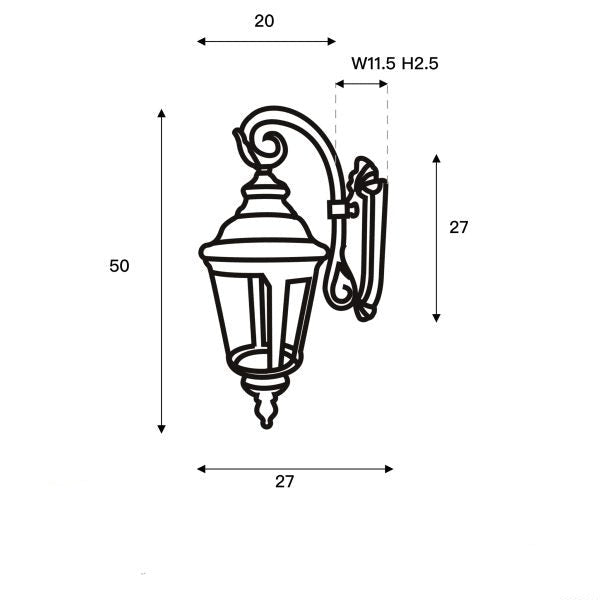 BRISTOL Obscure Glass Outdoor Wall Light