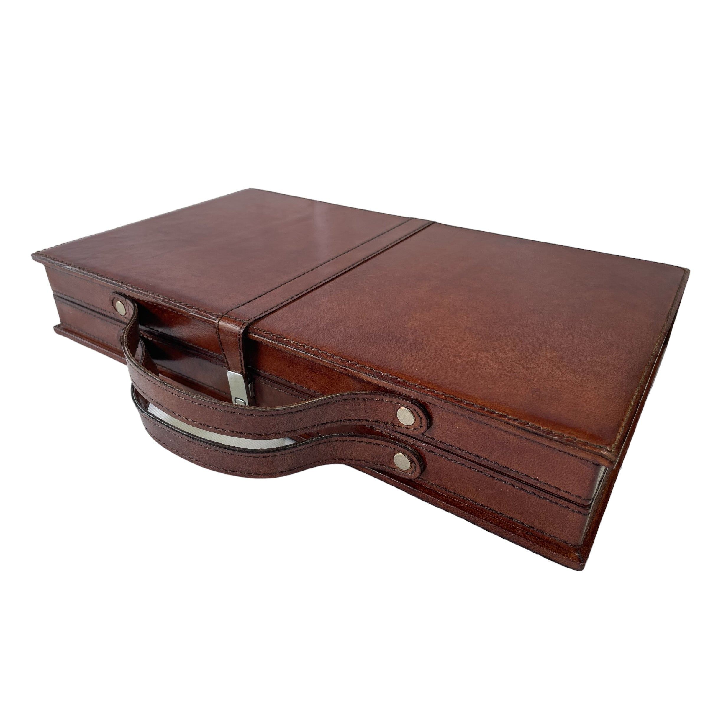 Backgammon Game In Leather Suitcase