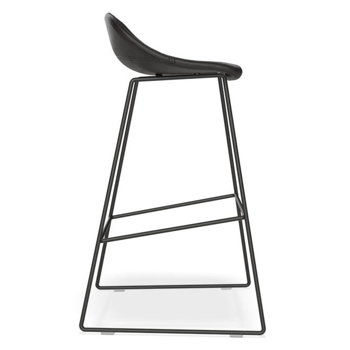 Backless Steel Black Seat High Stool (Available in 2 Sizes)