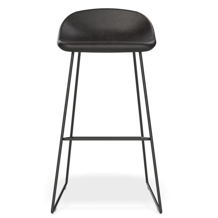 Backless Steel Black Seat High Stool (Available in 2 Sizes)