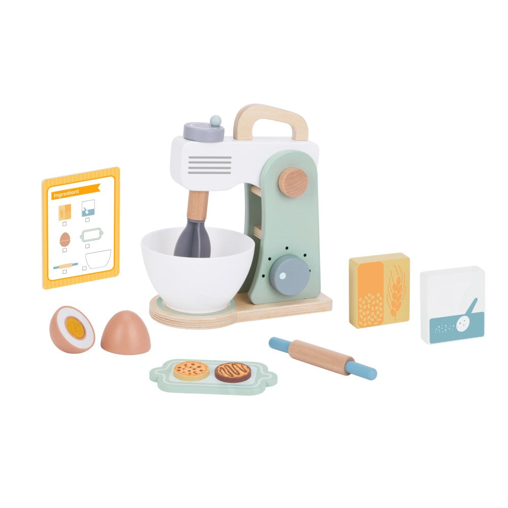 Kids Wooden Baking Mixer Play Set