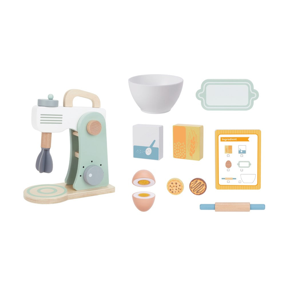 Kids Wooden Baking Mixer Play Set