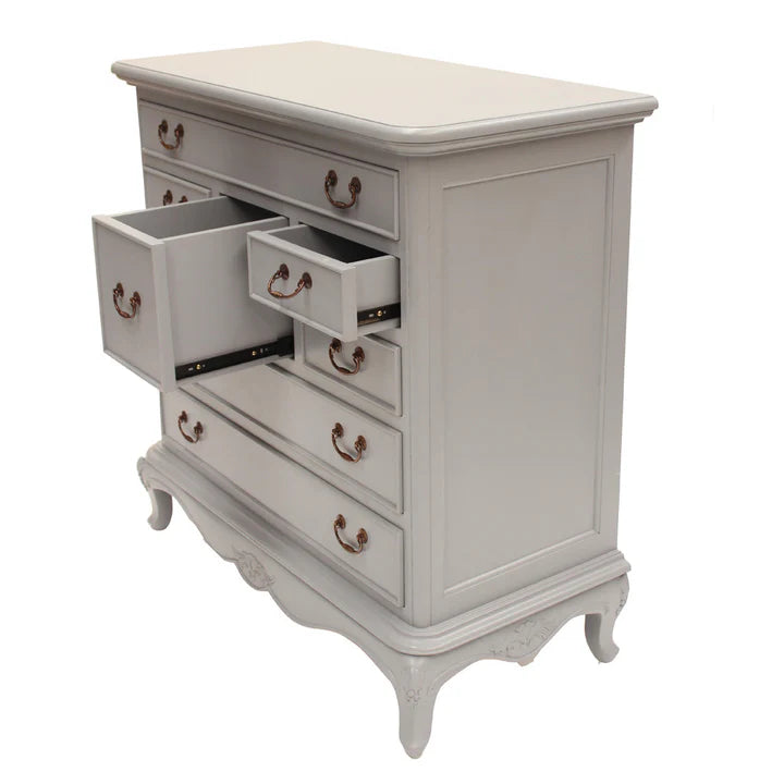 Baroque French Louis Style Chest of Drawers - White