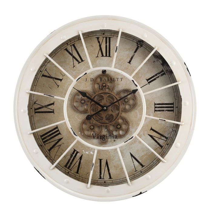 Bassett Industrial Exposed Gear Movement Wall Clock - 60cms