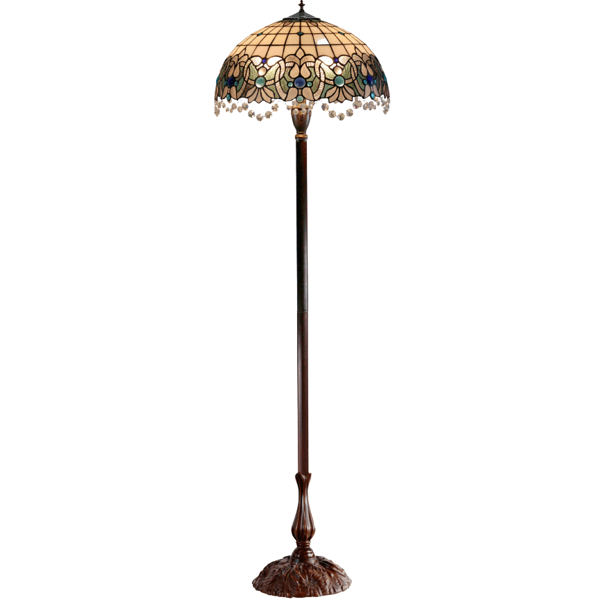 Beaded Ornament Tiffany Stained Glass Floor Lamp