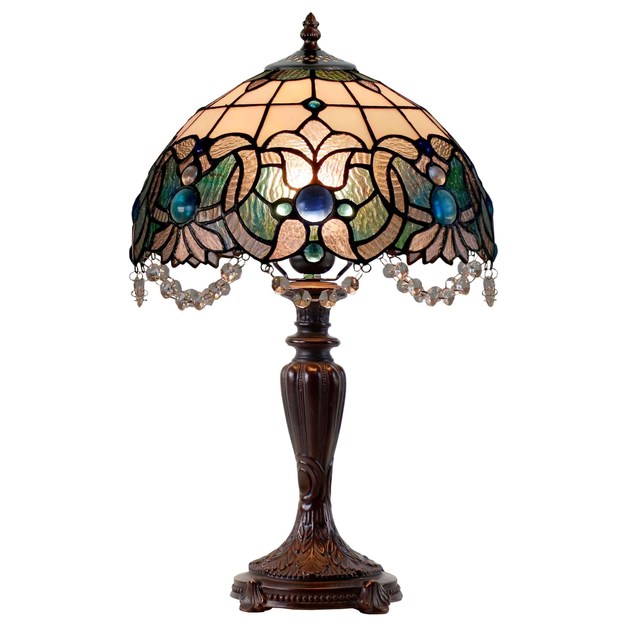 Beaded Ornament Tiffany Stained Glass Table Lamp (Available in 3 Sizes)