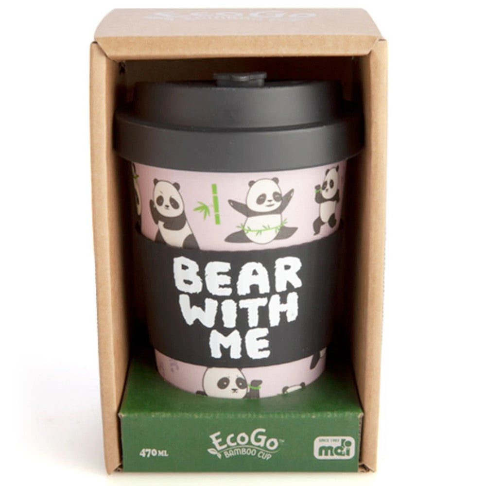 "Bear With Me" Panda Bamboo Cup