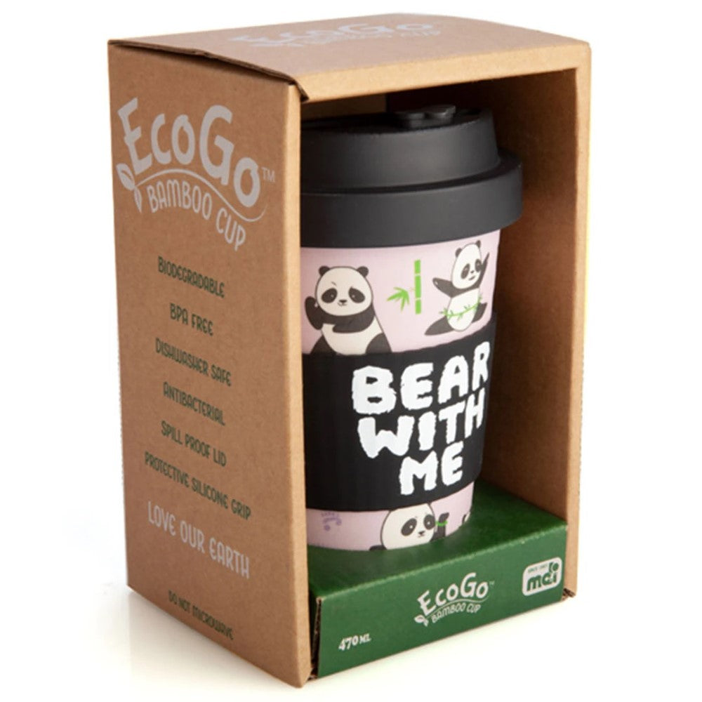 "Bear With Me" Panda Bamboo Cup