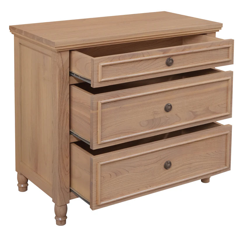 Beau Solid Timber 3-Drawer Storage Chest - Natural