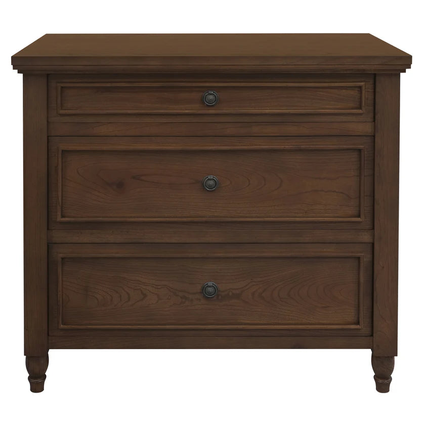 Beau Solid Timber 3-Drawer Storage Chest - Walnut