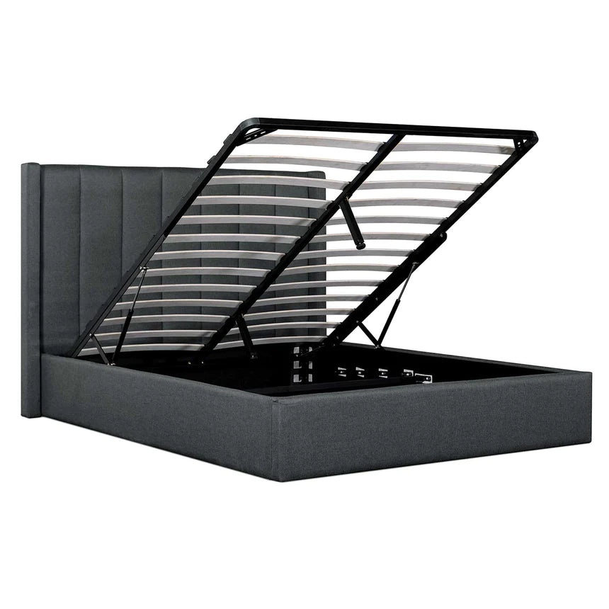 Bedazzled Bed Frames with Storage - Charcoal Grey (King)