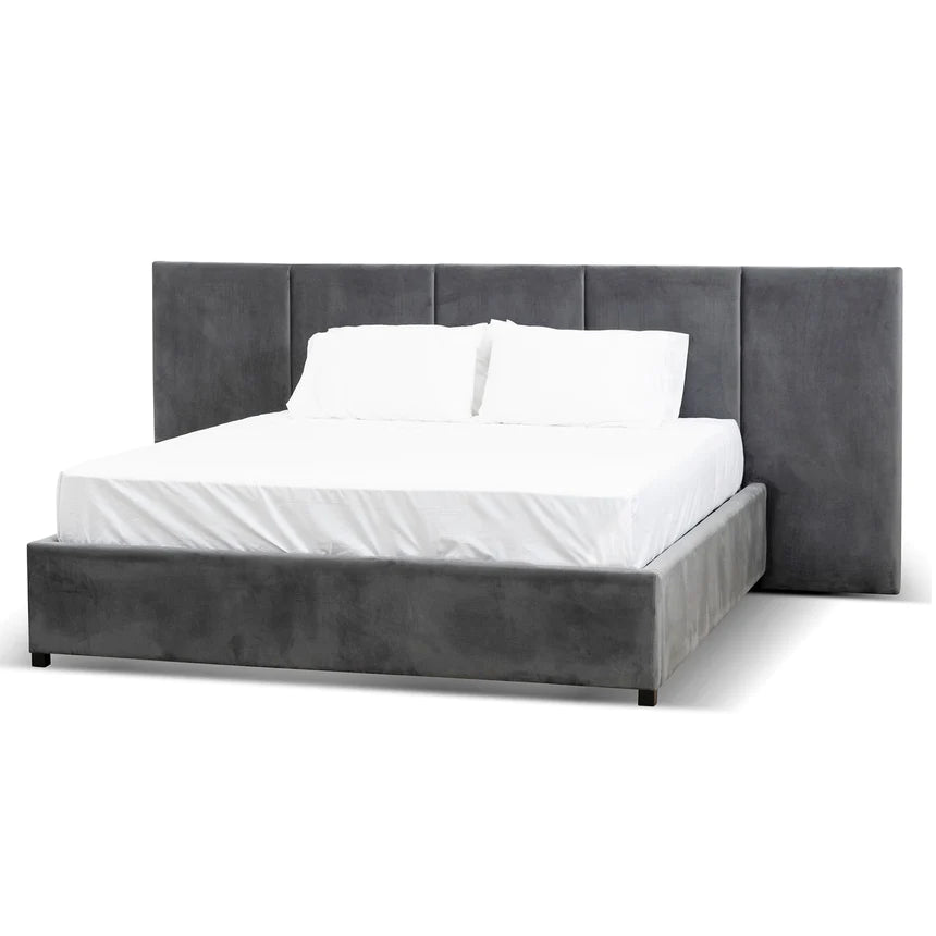 Bedtime Beauty Bed Frame with Storage - Charcoal (Queen)