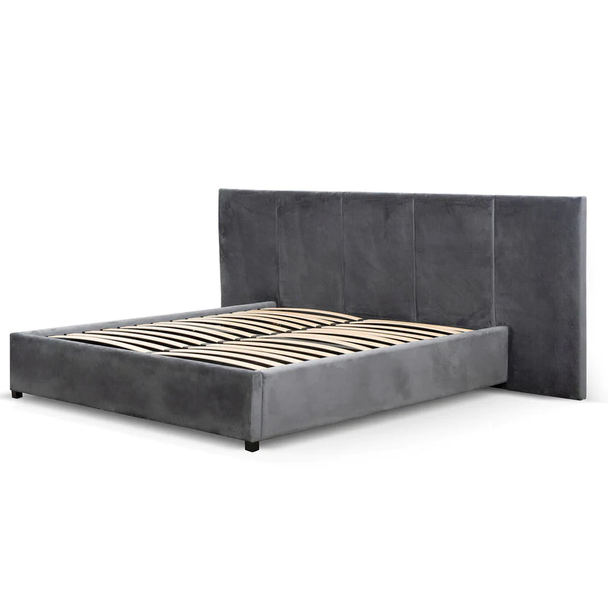 Bedtime Beauty Bed Frame with Storage - Charcoal (Queen)