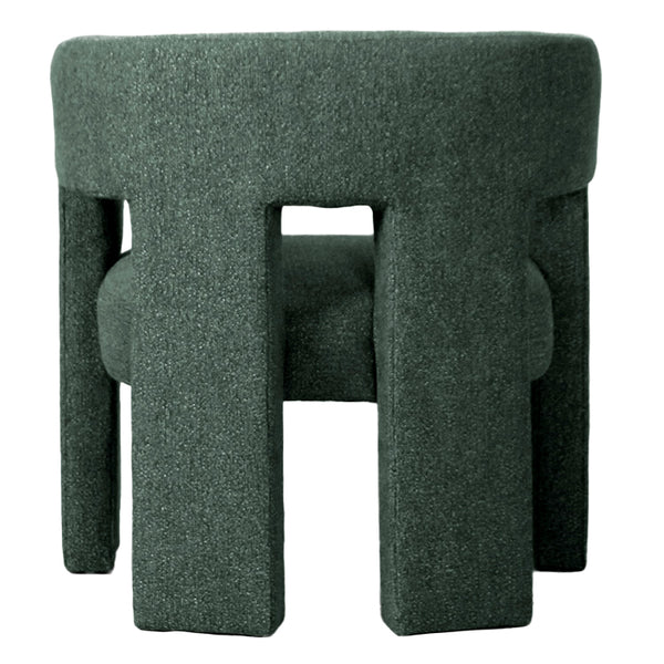 Bella Cozy Boucle Curl Armchair - Dark Green