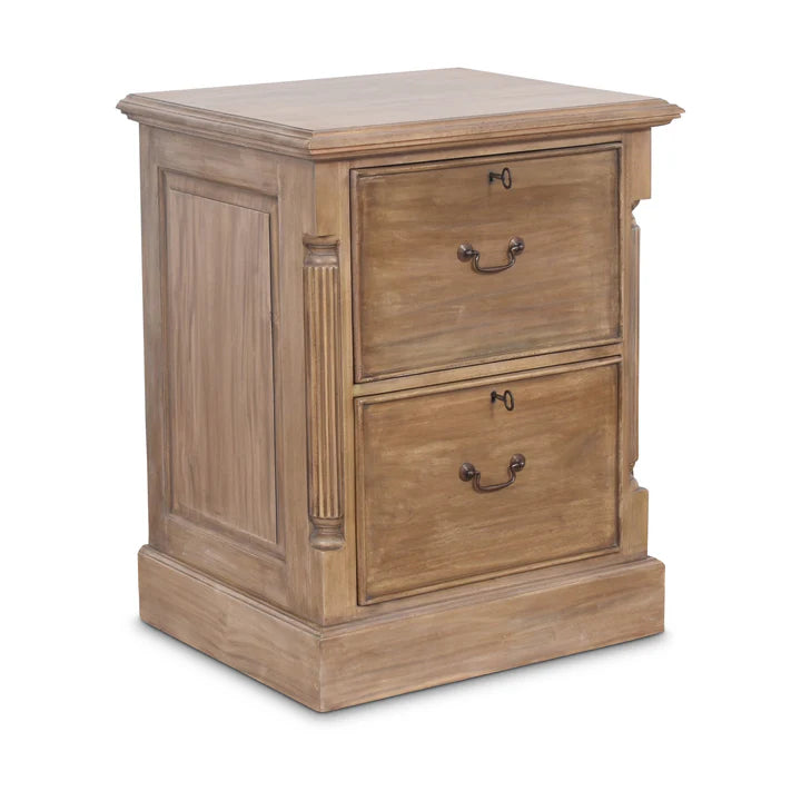 Bespoke Partner Two Drawer Filing Cabinet - Weathered Oak