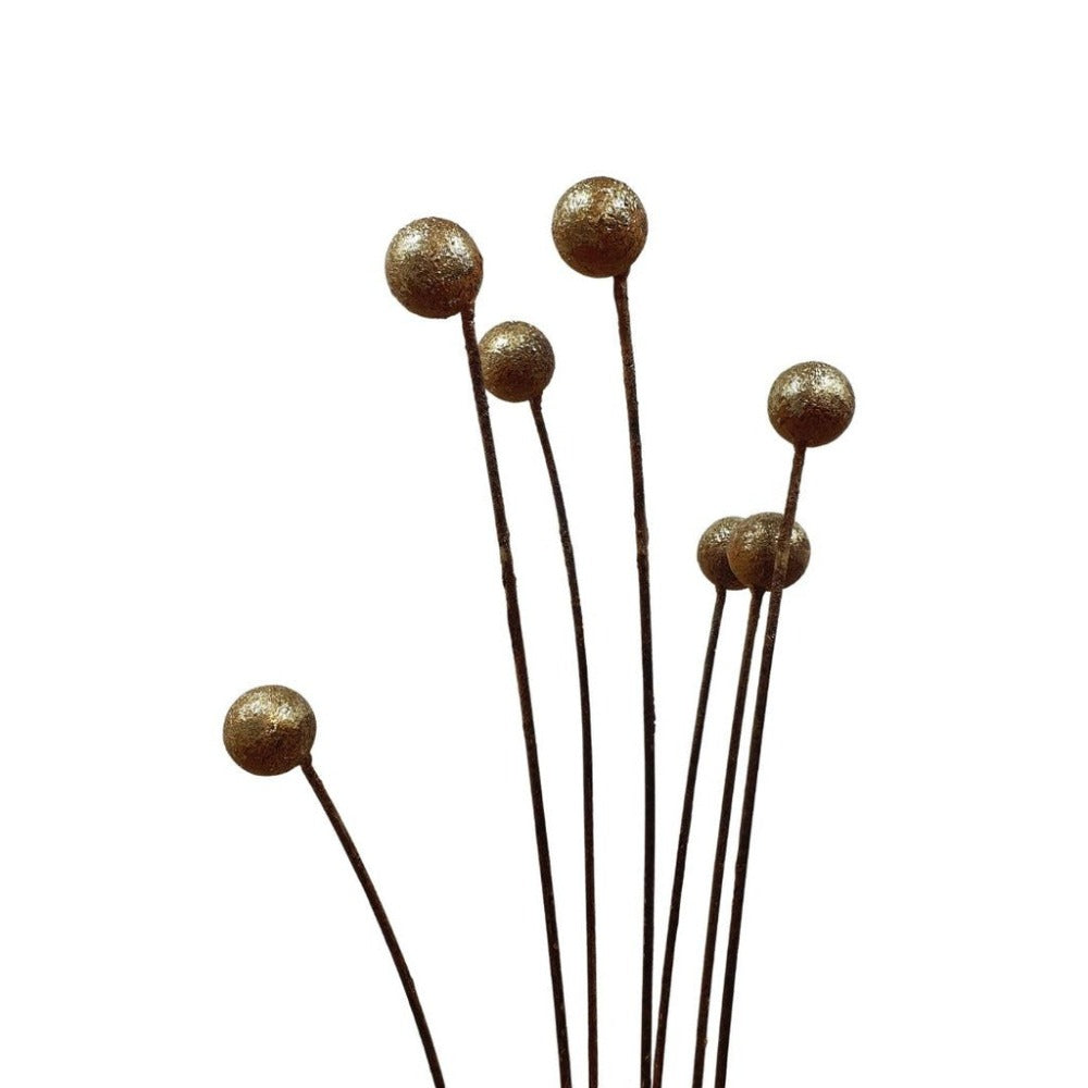 Billy Buttons Kinetic Gold/Rust Balls Garden Decor